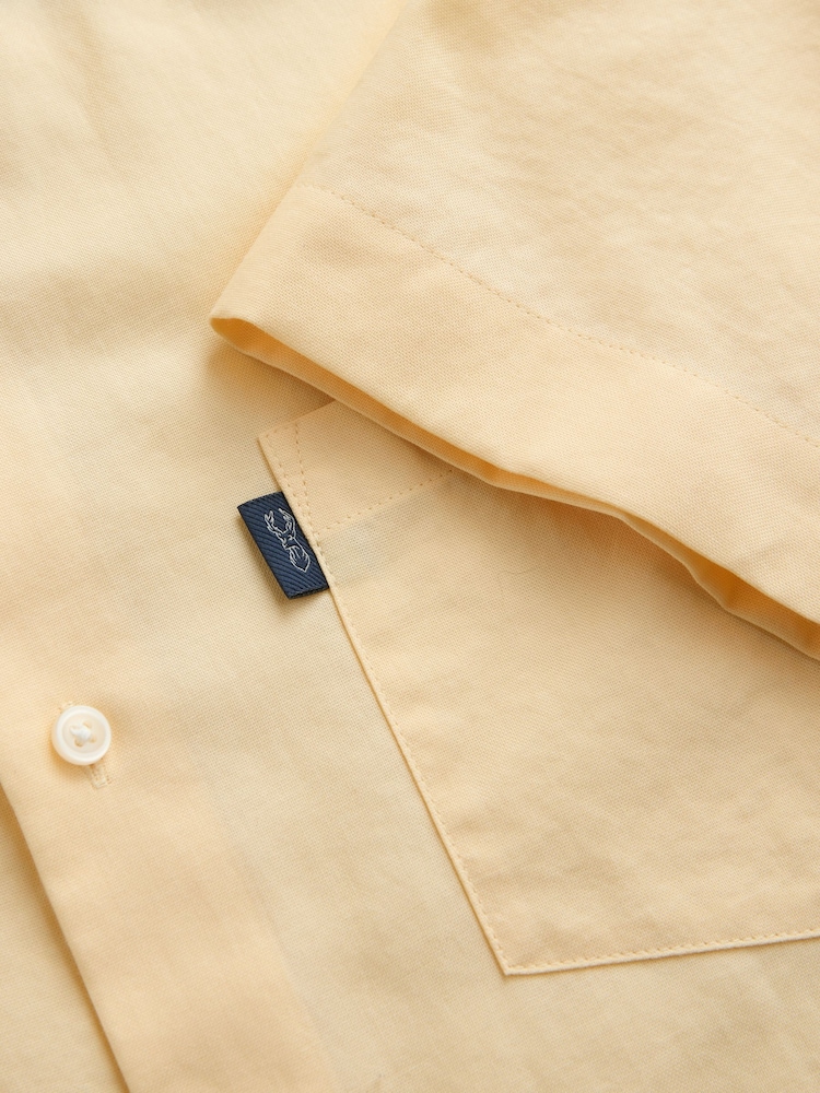 Jaune - Coupe classique - Chemise Oxford à manches courtes Easy Iron Button Down - Image 7 de 7
