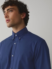 Blue Regular Fit 100% Cotton N.Premium Twill Smart Shirt - Image 4 of 8