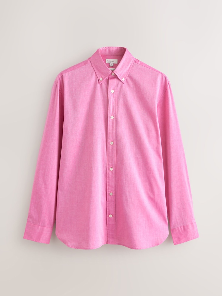 Pink Regular Fit N.Premium Twill Smart Shirt - Image 1 of 3