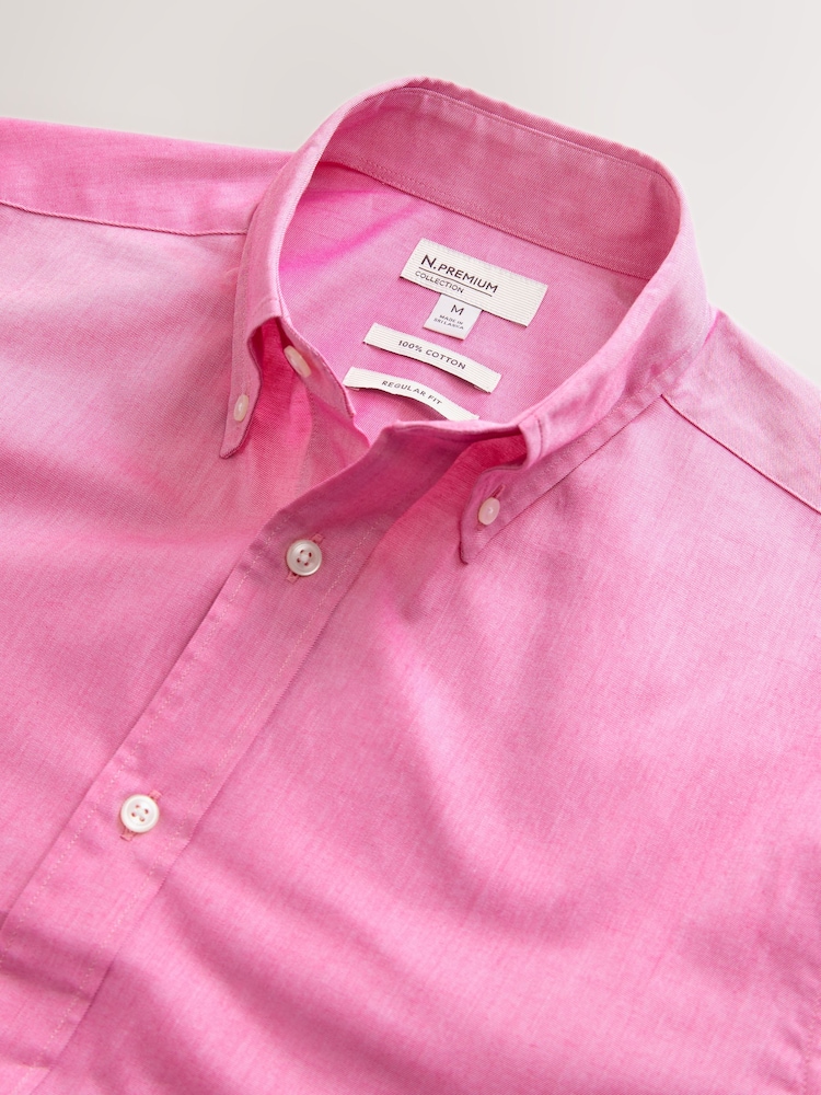 Pink Regular Fit N.Premium Twill Smart Shirt - Image 3 of 3
