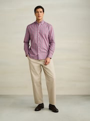 Pink Regular Fit N. Premium 100% Cotton Smart Check Long Sleeve Shirt - Image 2 of 8