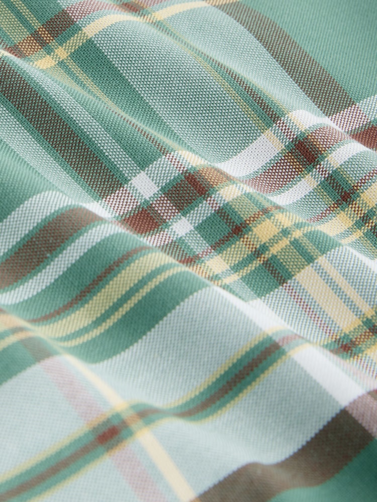 Green Madras Check - Reguläre Passform - Bügelleichtes, kurzärmeliges Oxford-Hemd mit Knopfleiste - Bild 12 von 12