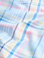 Blue/Multi Colour Regular Fit N. Premium 100% Cotton Smart Check Long Sleeve Shirt - Image 7 of 7