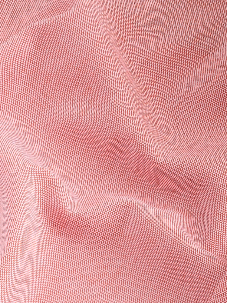 珊瑚粉色 - 常规版型 - 短袖 Easy Iron Button Down 牛津布 衬衫 - 3的图像2｝