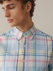 Blue Regular Fit N.Premium Long Sleeve Stripe Smart Shirt - Image 4 of 7