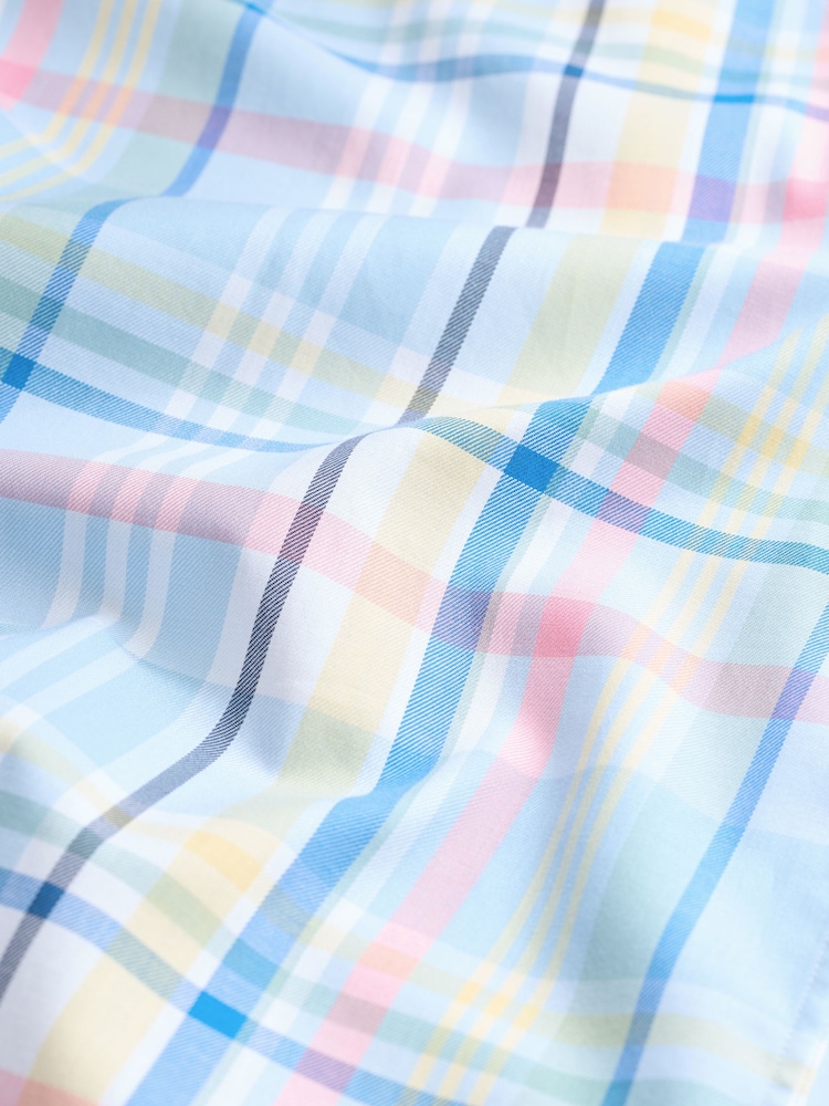 Blue Regular Fit N.Premium Long Sleeve Stripe Smart Shirt - Image 7 of 7