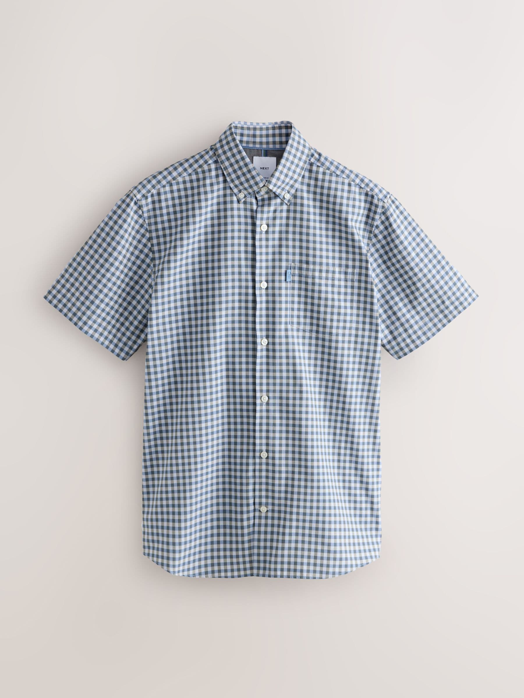 Comprar Guingão azul - Ajuste regular - Camisa Oxford de manga