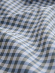 Albastru pepit - Măsură regular - Cămașă cu nasturi ușor de călcat Mânecă scurtă Oxford - Imaginea 8 din 8