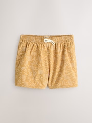 أصفر - Textured Puff Print 5'' Swim Shorts - صورة 6 من 9