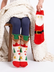 Totes Red Toasties Childrens Supersoft Slipper Socks Two Pack - Image 1 of 4