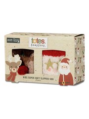 Totes Red Toasties Childrens Supersoft Slipper Socks Two Pack - Image 2 of 4