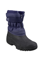Cotswolds Blue Chase Touch Fastening and Zip Up Winter Boots - Image 2 of 4