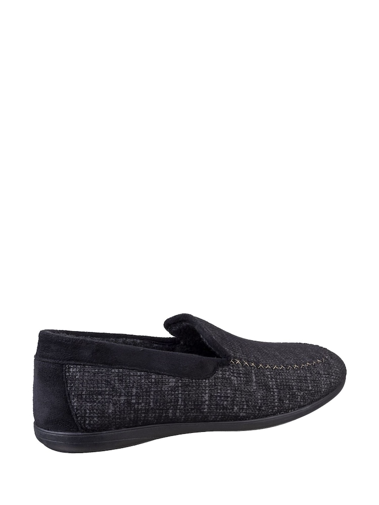 Cotswolds Stanley Loafer Black Slippers - Image 4 of 4