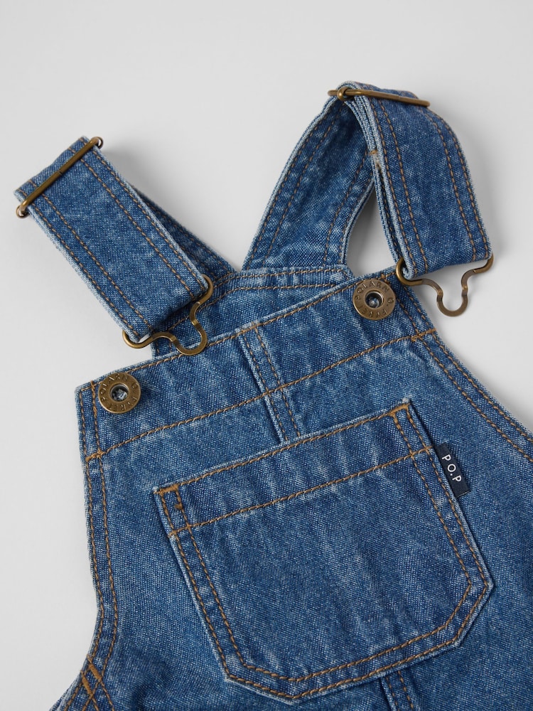 Polarn O. Pyret Cotton Denim Dungarees - صورة 2 من 5 Polarn O. Pyret Cotton Denim Dungarees - صورة 2 من 5