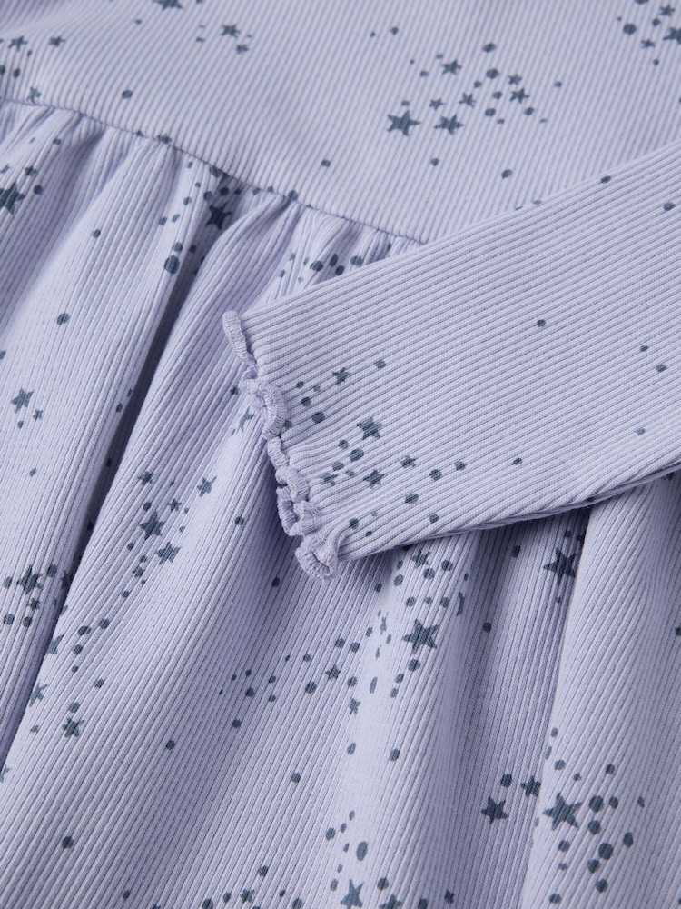 Polarn O. Pyret Cotton Lavender Print Dress - صورة 3 من 3 Polarn O. Pyret Cotton Lavender Print Dress - صورة 3 من 3