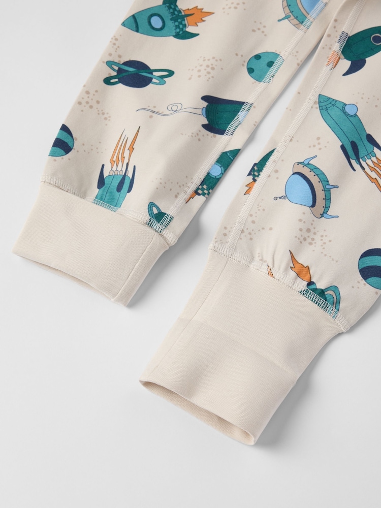 Polarn O. Pyret Natural Unicorn Print Pyjamas - Image 5 of 5 Polarn O. Pyret Natural Unicorn Print Pyjamas - Image 5 of 5