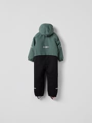 Polarn O. Pyret Green Waterproof Padded Winter Overall Snowsuit - Image 3 of 7