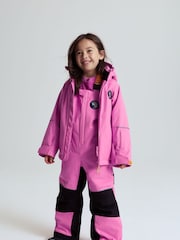 Polarn O. Pyret Pink Waterproof Padded Ski Salopettes Snowsuit - Image 1 of 8
