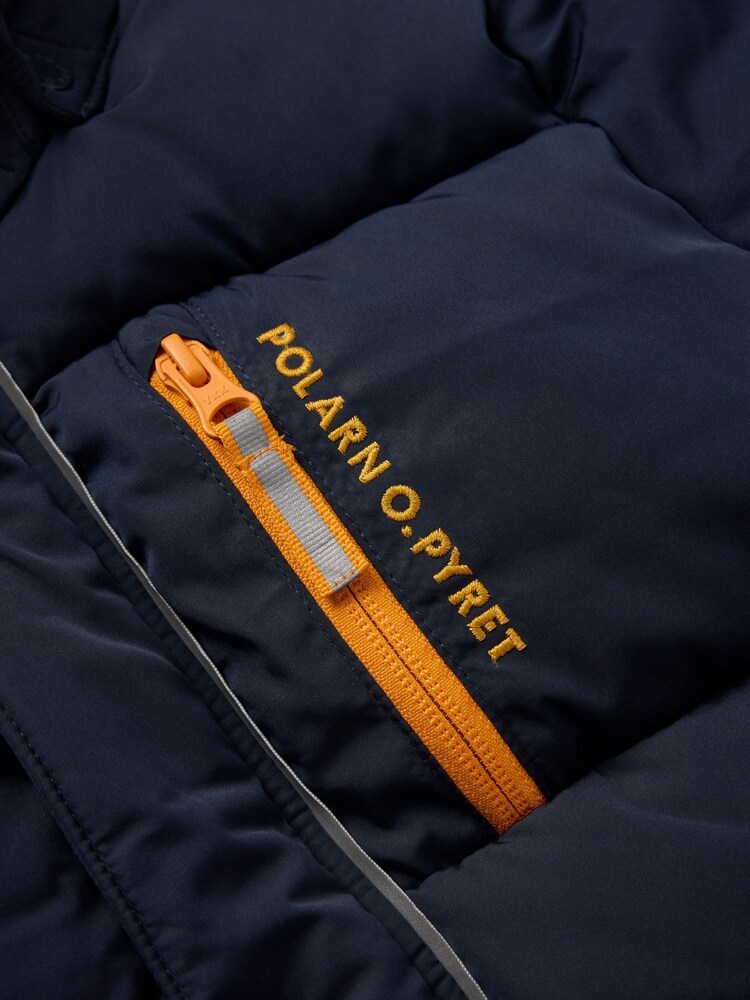 Polarn O. Pyret Blue Padded Water Resistant Puffer Coat - Image 6 of 6 Polarn O. Pyret Blue Padded Water Resistant Puffer Coat - Image 6 of 6