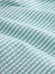 Green & Orange Seersucker Stripe Swim Shorts 5" 2 Pack - Image 8 of 9