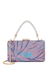Dune London Blue Slim Beauty Hard Clutch Bag - Image 1 of 5