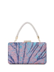 Dune London Blue Slim Beauty Hard Clutch Bag - Image 2 of 5