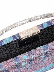 Dune London Blue Slim Beauty Hard Clutch Bag - Image 3 of 5