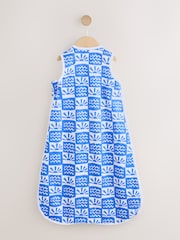 Blue Waves Checkerboard 0.5 Tog Sleeveless Baby Sleep Bag - Image 2 of 6