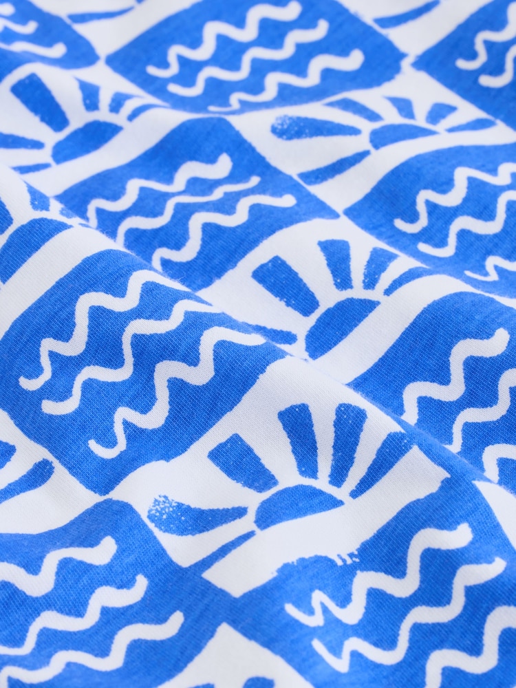 藍色波浪格子圖案 - 0.5 托格無袖嬰兒睡袋 - 圖片 8，共 8