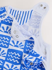 Blue Waves Checkerboard 0.5 Tog Sleeveless Baby Sleep Bag - Image 9 of 10