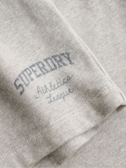 Superdry Grey Athletic Essential Jersey Script Shorts - Image 8 of 8