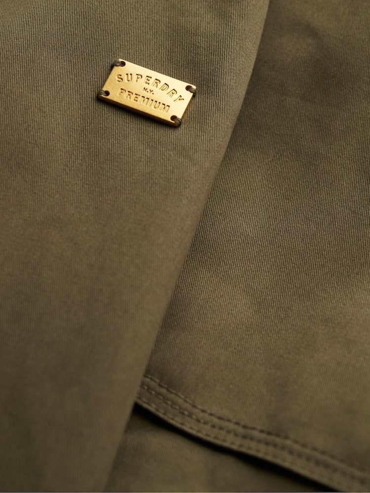 Superdry Green Short Trench Coat - Image 8 of 8