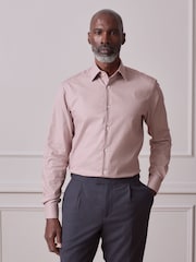 铁锈色棕色纹理 - Signature 100% 纯棉智能衬衫 - 9的图像5｝