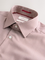 铁锈色棕色纹理 - Signature 100% 纯棉智能衬衫 - 9的图像8｝