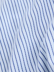 Blue & White Stripe Regular Fit Single Cuff Easy Care Smart Shirts 2 Pack - Image 9 of 10
