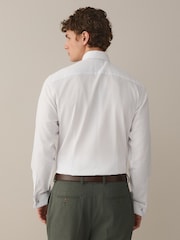 White/Yellow Slim Fit Cotton Rich Shirt, Tie, Pocket Square and Cufflink Occassion Set - Image 5 of 9