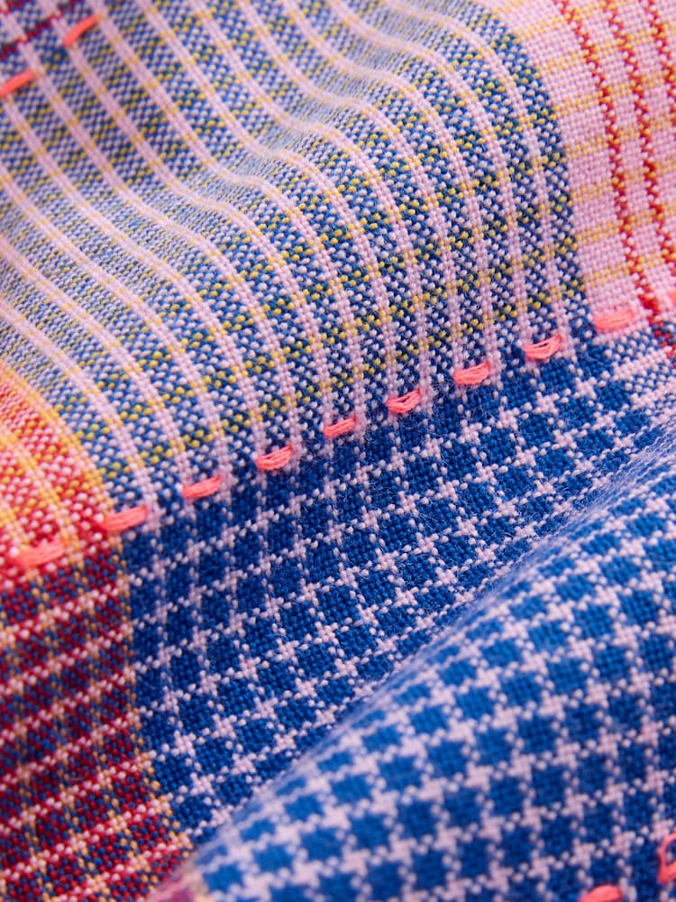 Bright Pink Multi Check Pullon Barrel Trousers (3mths-7yrs) - Image 7 of 7