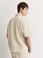 Neutral Jersey Textured Short Sleeve Shirt - Image 5 of 9