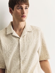 Neutral Jersey Textured Short Sleeve Shirt - Image 6 of 9