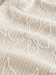 Neutral Jersey Textured Short Sleeve Shirt - Image 9 of 9