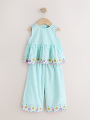 Mintgrün - Sleeveless Blouse & Trouser Set (3mths-7yrs) - Bild 1 von 5