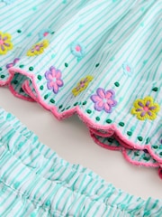 Mint Green Sleeveless Blouse & Trouser Set (3mths-7yrs) - Image 11 of 12