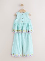 Mintgrün - Sleeveless Blouse & Trouser Set (3mths-7yrs) - Bild 2 von 5