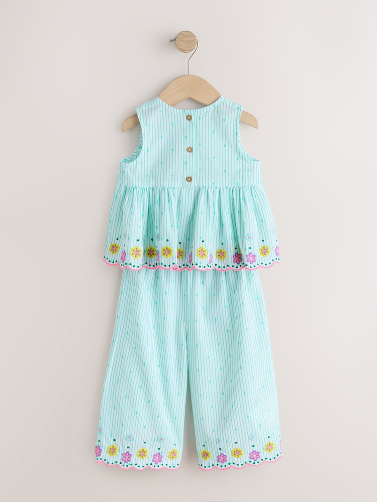 Mintgrün - Sleeveless Blouse & Trouser Set (3mths-7yrs) - Bild 2 von 5