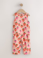 Pink Strawberry Print Top & Trousers Set (3mths-7yrs) - Image 5 of 9