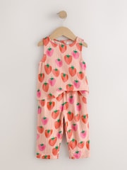 Pink Strawberry Print Top & Trousers Set (3mths-7yrs) - Image 6 of 9