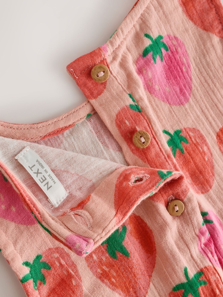 Pink Strawberry Print Top & Trousers Set (3mths-7yrs) - Image 9 of 9