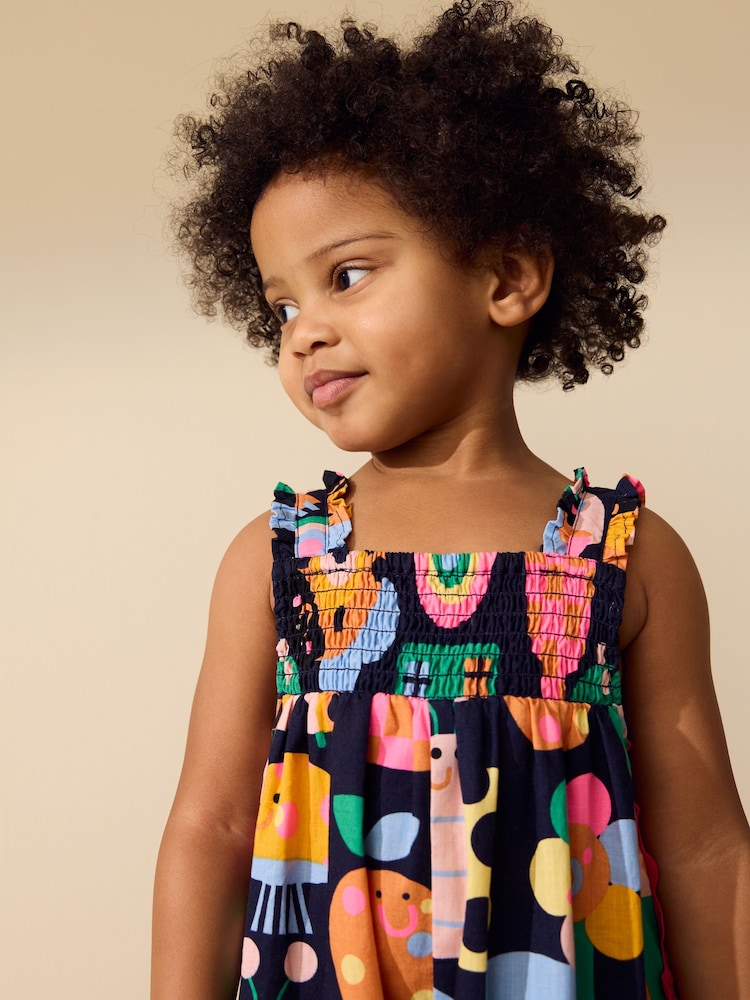 Rainbow Apple Print Ric Rac Strappy Jumpsuit (3mths-7yrs) - Image 2 of 8