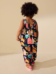 Rainbow Apple Print Ric Rac Strappy Jumpsuit (3mths-7yrs) - Image 3 of 8