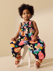 Rainbow Apple Print Ric Rac Strappy Jumpsuit (3mths-7yrs) - Image 4 of 8